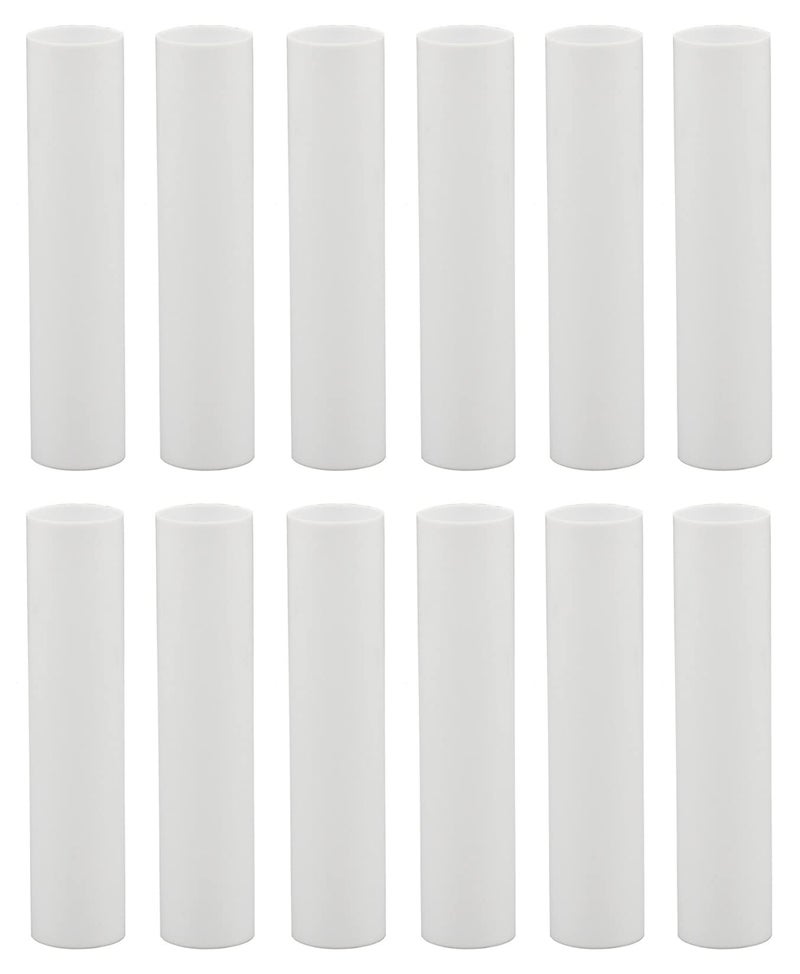 Creative HobbiesÂ® 4" White Plastic Candle Covers Sleeves Chandelier Socket Covers ~ 4 Inch Candelabra Base | Set of 12 - Image 1